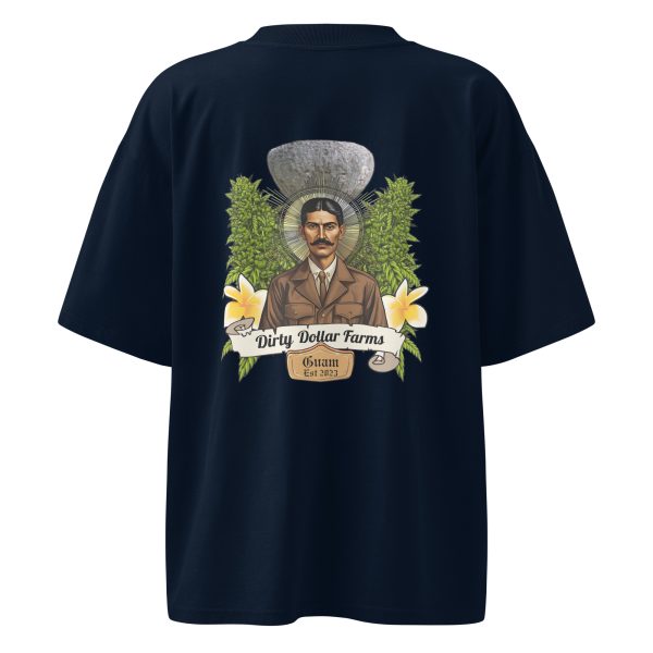 Dirty Dollar Unisex organic oversized high neck t-shirt - Image 2